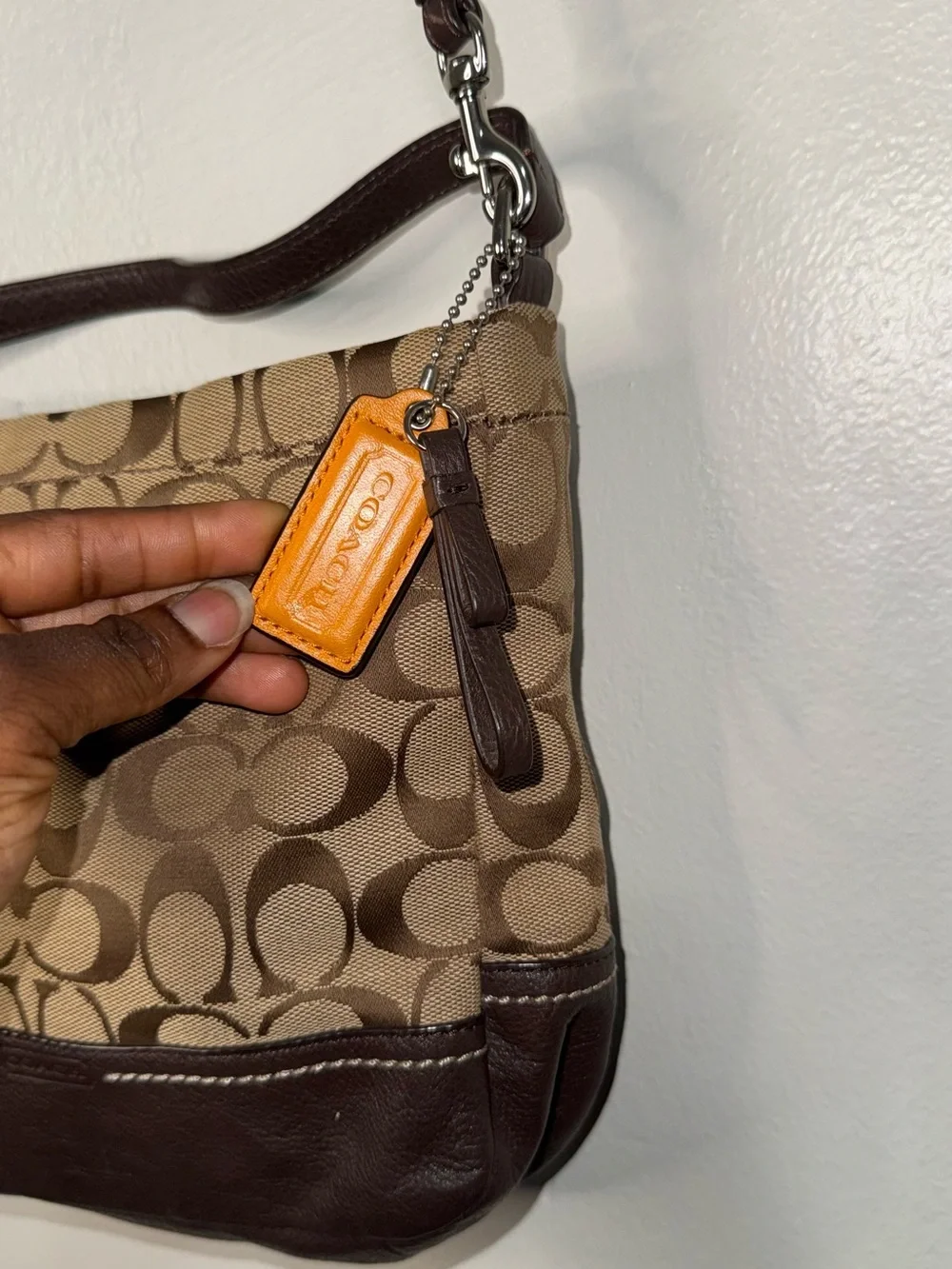 Y2K Coach Signature Canvas Convertible Crossbody Bag